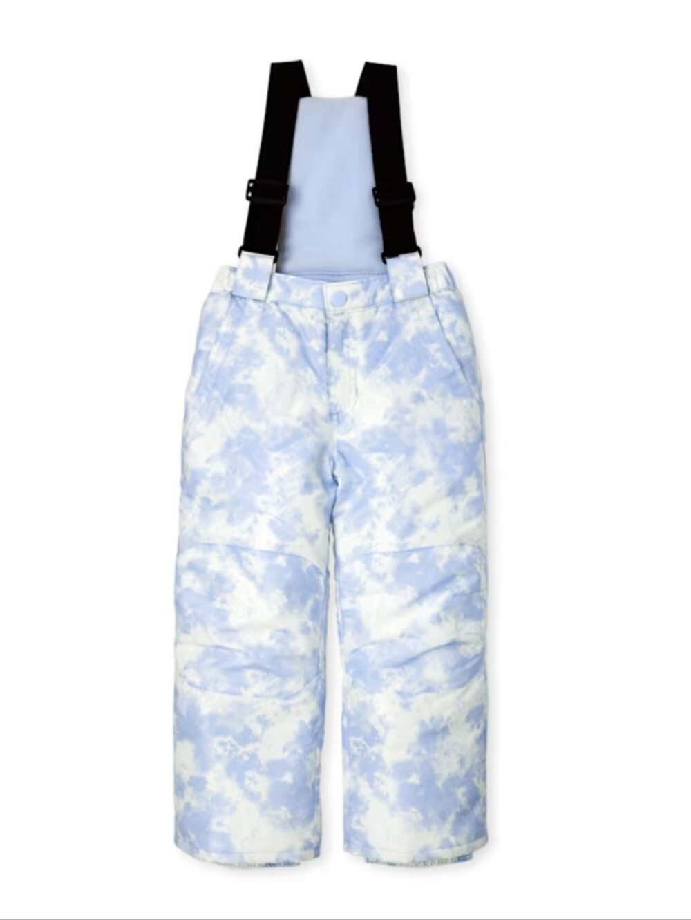 Children's Place Light Blue Tie-Dye Kids Snow Pants with Adjustable Suspenders